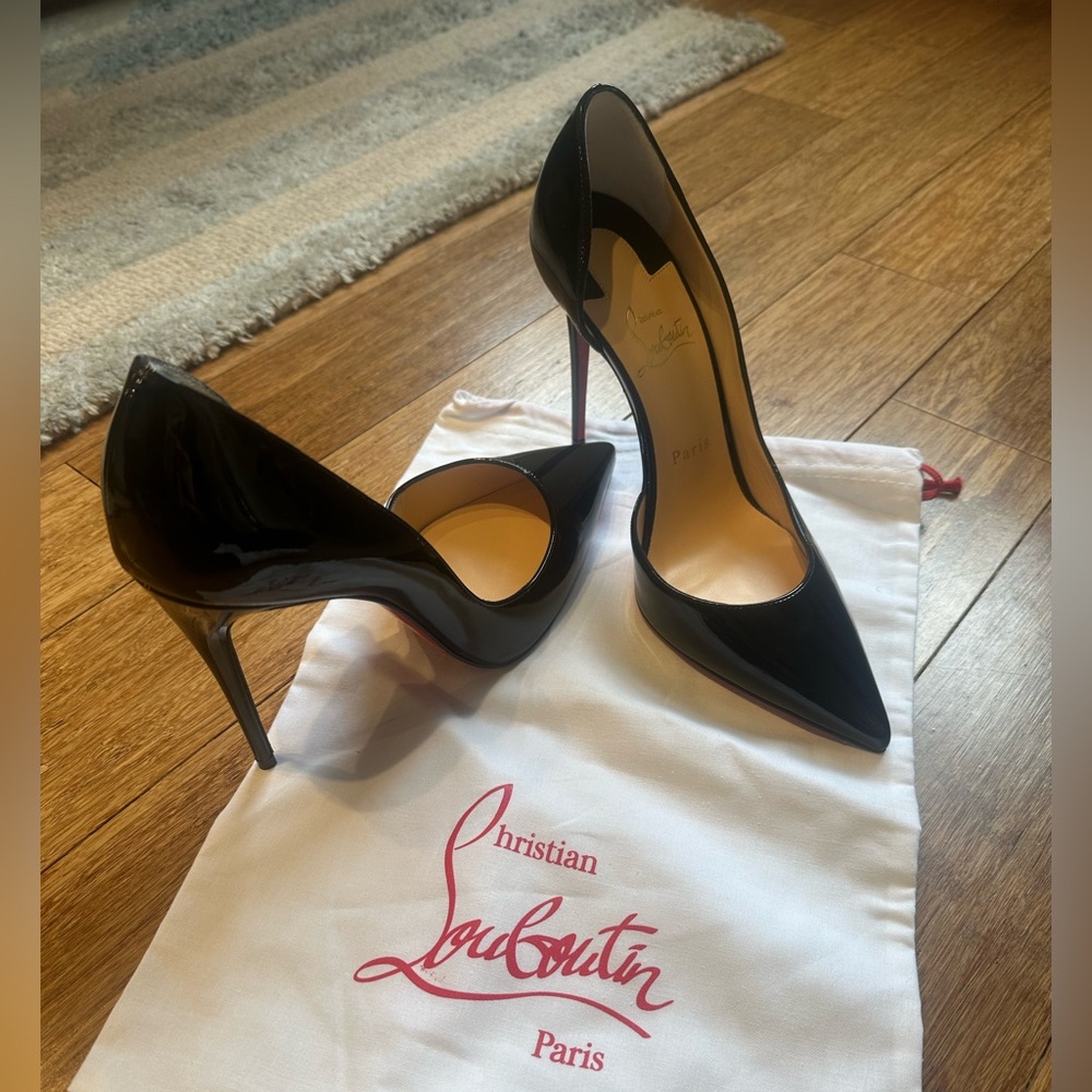Christian Louboutin Black Iriza 100 38.5 - Picture 2 of 7